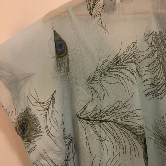 Cactus Peacock Art Deco Inspired Beach Cover - Picture 9 of 16